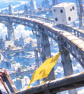 空中軌道が走る街